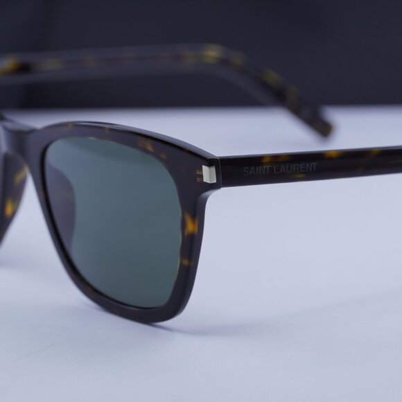 Saint Laurent SL716 SLIM 002 Square Sunglasses - Havana/Grey - Picture 4 of 11